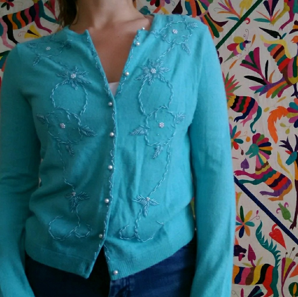 Lucky Brand Embellished Cardigan